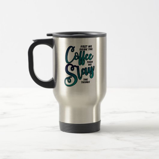 Kaffee und schlage die Dinge Reisebecher (Links)