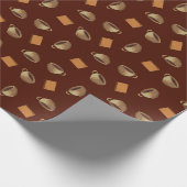 Kaffee und Schokolade Biscuits Muster Brown Food Geschenkpapier (Ecke)