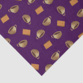 Kaffee und Schokolade Biscuits Muster Lila Küche Seidenpapier (Detail)