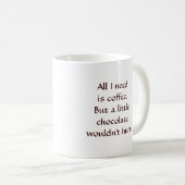 Kaffee und Schokolade Keramik Tasse (VorderseiteRechts)