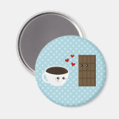 Kaffee und Schokolade Liebe Magnet (Vorderseite/Rückseite)