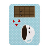Kaffee und Schokolade Liebe Magnet (Vertikal)
