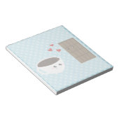 Kaffee und Schokolade Liebe Notizblock (angewinkelt)