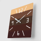 Kaffee und Schokolade Quadratische Wanduhr (Winkel)