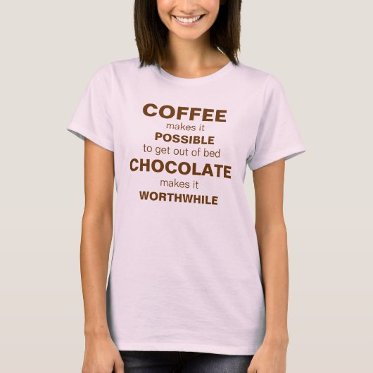 KAFFEE und Schokolade T-Shirt (Vorderseite)