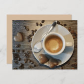 Kaffee- und Schokoladenkarte Postkarte (Vorne/Hinten)