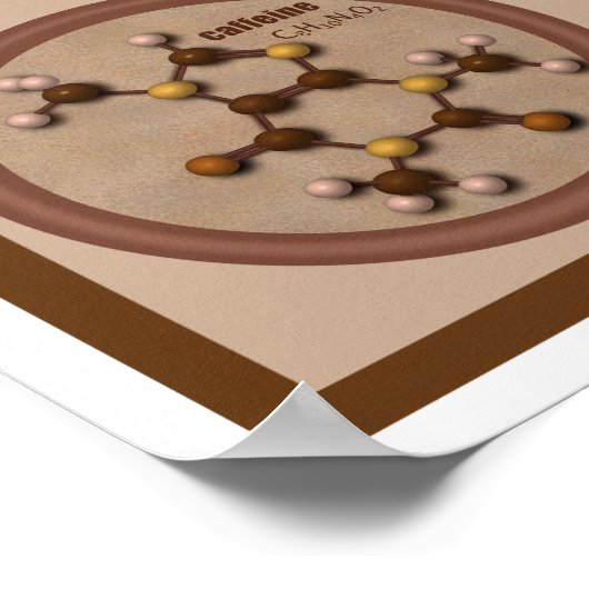 Kaffee- und Schokoladenmoleküle Poster (Ecke)