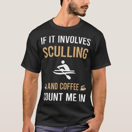 Kaffee und Sculling T-Shirt (Vorderseite)