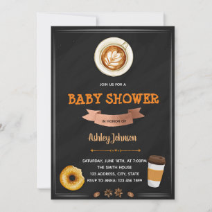 Kaffee und Sehnsüchte Babyshower-Einladung Einladung