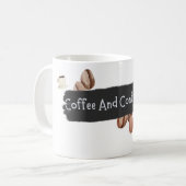 Kaffee und Selbstvertrauen Kaffeetasse (Vorderseite Links)