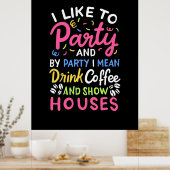 Kaffee- und Show-Häuser Poster (Küche)