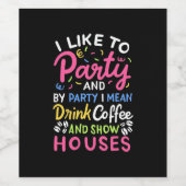 Kaffee- und Show-Häuser Weinetikett (Einzelnes Label)