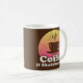 Kaffee und Skateboarding  Kaffeetasse (VorderseiteRechts)