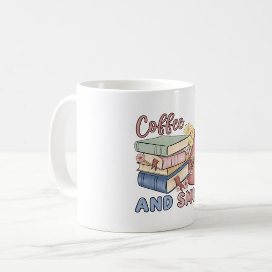 Kaffee- und Smut-Bücher | Nerdy Gifts | Kaffeetasse (Vorderseite Links)
