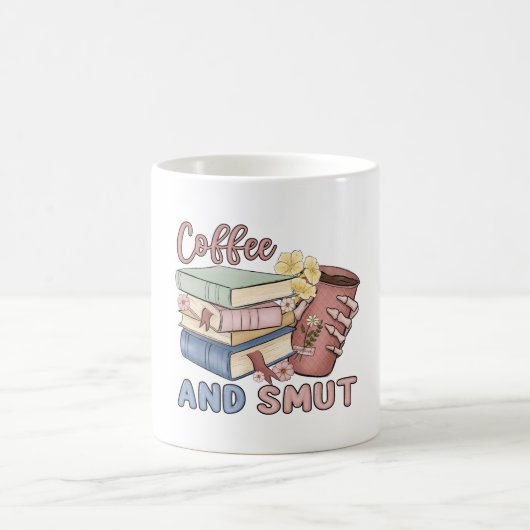 Kaffee- und Smut-Bücher | Nerdy Gifts | Kaffeetasse (Mittel)