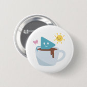 Kaffee und Sonnenschein Selby Button (Vorne & Hinten)