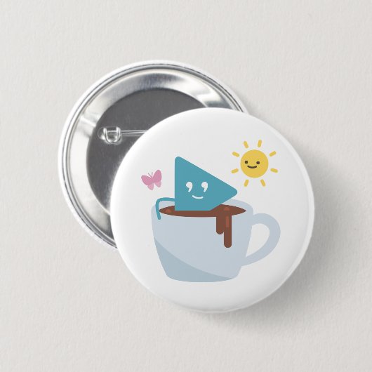 Kaffee und Sonnenschein Selby Button (Vorne & Hinten)