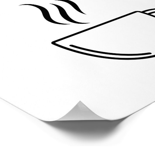 Kaffee und Stadtmauer Kunst Poster (Ecke)