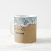 Kaffee- und Strand-Thema Küste Kaffeetasse (Vorderseite Links)