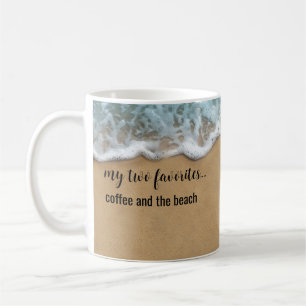 Kaffee- und Strand-Thema Küste Kaffeetasse