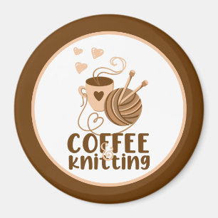 Kaffee-und-Strickmagnet Magnet