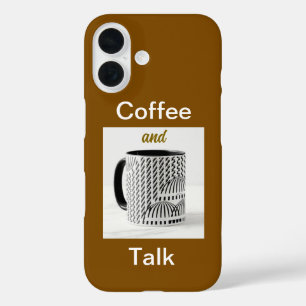 Kaffee und Talk braun iPhone 16 Hülle
