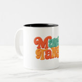 Kaffee und Tee Cup Mango Tango Zweifarbige Tasse (Vorderseite Links)