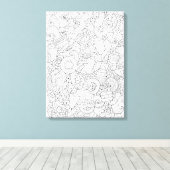 Kaffee und Tee Doodle 6 Leinwanddruck (Insitu (Holzboden))