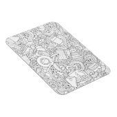 Kaffee und Tee Doodle Magnet (Rechte Seite)