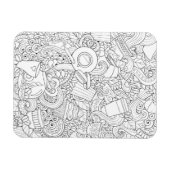 Kaffee und Tee Doodle Magnet (Horizontal)