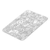 Kaffee und Tee Doodle Magnet (Linke Seite)