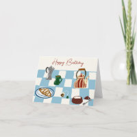 Kaffee und Tee Geburtstagskarte