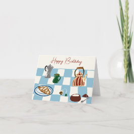 Kaffee und Tee Geburtstagskarte Dankeskarte