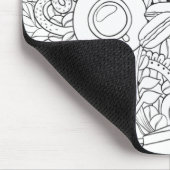 Kaffee-und Tee-Gekritzel Mousepad (Ecke)