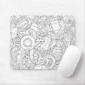 Kaffee-und Tee-Gekritzel Mousepad (Mit Mouse)