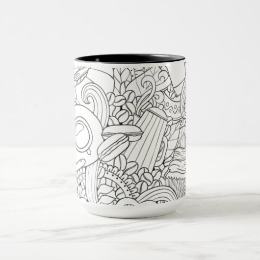 Kaffee-und Tee-Gekritzel Tasse (Zentrum)