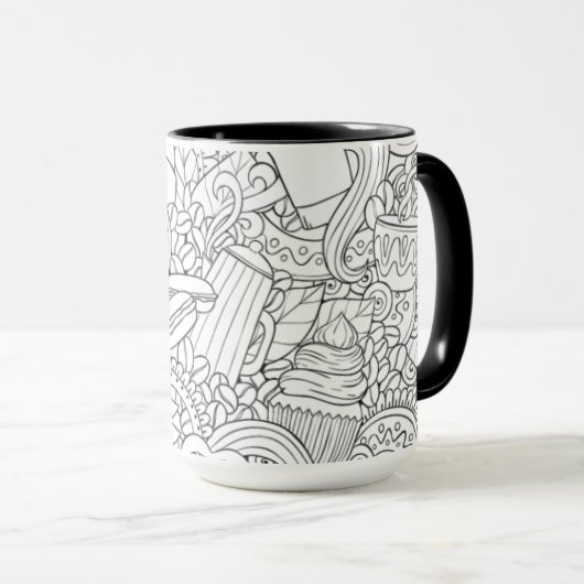 Kaffee-und Tee-Gekritzel Tasse (VorderseiteRechts)