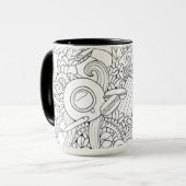 Kaffee-und Tee-Gekritzel Tasse (Vorderseite Links)