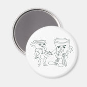 Kaffee und Tee Magnet (Vorderseite/Rückseite)