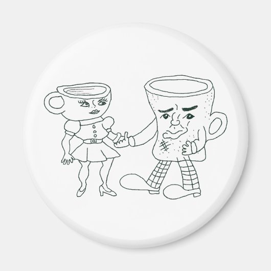 Kaffee und Tee Magnet (Vorne)