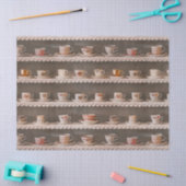 Kaffee- und Teebeutel auf einem Sofa Niedliches Fo Seidenpapier (Basteln)