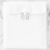 Kaffee- und Teesticker Runder Aufkleber (Tasche)
