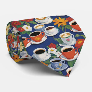 Kaffee- und Teetassen Teeset Floral Blau Krawatte