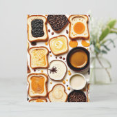 Kaffee und Toast Einladung (Stehend Vorderseite)