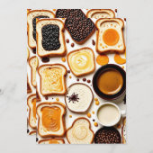 Kaffee und Toast Einladung (Vorne/Hinten)