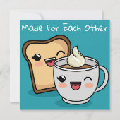 Kaffee und Toast Feiertagskarte (Vorderseite)
