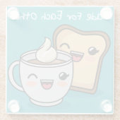 Kaffee und Toast Glasuntersetzer (Rückseite)