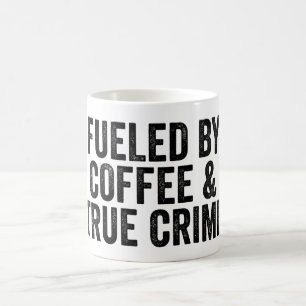 Kaffee und wahre Kriminalität Kaffeetasse