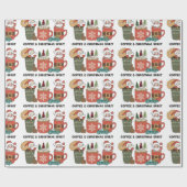 Kaffee und Weihnachtsgeist Geschenkpapier (Flach)