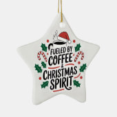 Kaffee und Weihnachtsgeist — Sternenhimmel Keramik Ornament (Rechts)
